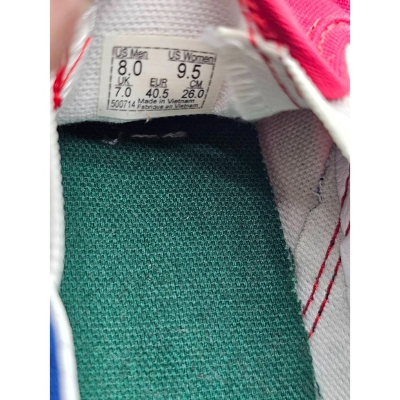 Vans CLASSIC SLIP ON YACHT CLUB RED BLUE YELLOW Men's Size 8/ Women Size 9.5 - Picture 6 of 10